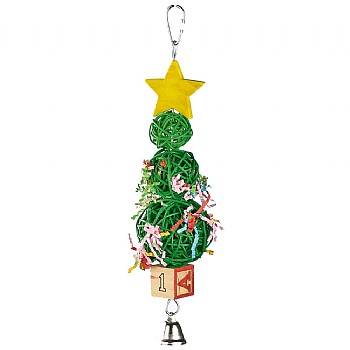 Vine Ball Christmas Tree Parrot Toy
