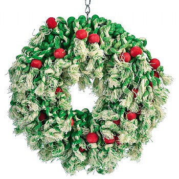 Cotton Christmas Wreath Parrot Toy