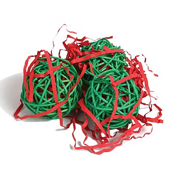 Jolly Christmas Stuffer Balls Parrot Toy - Pack of 3