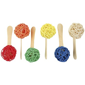 Popsicle Sticks Parrot Foot Toys - Pack of 6