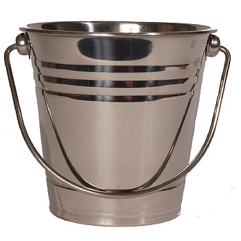 Stainless Steel Bucket - Foraging Parrot Toy