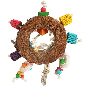 Coconut Dreamcatcher Parrot Toy