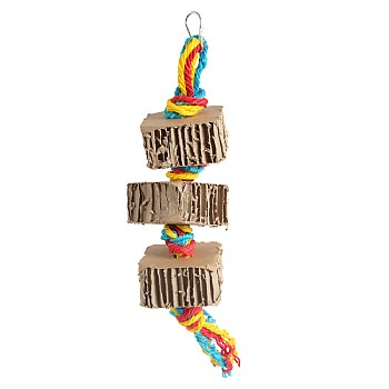 Northern_Parrots Blocks & Knots Chunky Cardboard Parrot Toy - Small