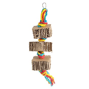 Blocks & Knots Chunky Cardboard Parrot Toy - Small