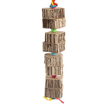 Northern_Parrots Blocks & Knots Chunky Cardboard Parrot Toy - Large