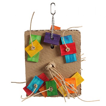 Shredding Block Chunky Cardboard Parrot Toy - Medium