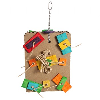 Shredding Block Chunky Cardboard Parrot Toy - Large