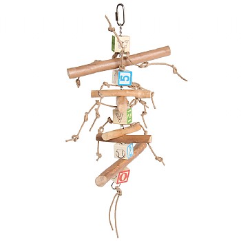 ABC Wood Rolls Stacker Parrot Toy