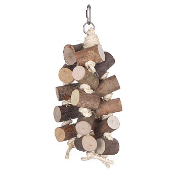 Naturals Wood & Rope Log Cluster Parrot Toy Medium