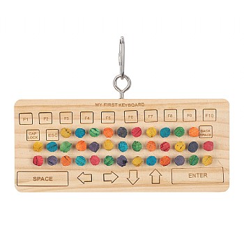 Keyboard Chewable Wood and Cork Parrot Toy