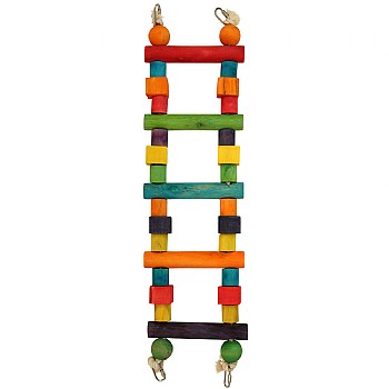 Rainbow Wooden Parrot Ladder - Small