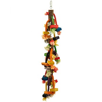 Loads of Legs Wood and Rope Parrot Toy