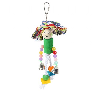 Northern_Parrots Beaky Buddies Lady Wood & Rope Parrot Toy