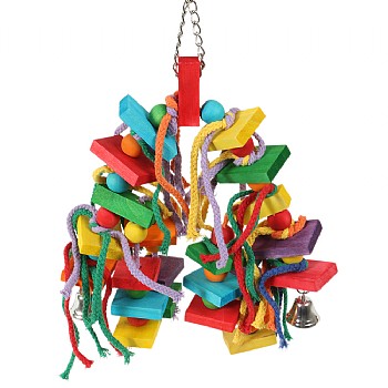 Huggle Monster Wood & Rope Parrot Toy