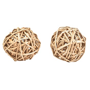 Giant Munch Ball Woven Willow Chew Parrot Toy Pack of 2