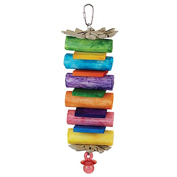 Sola Balsa Wood Rainbow Stacker Parrot Toy