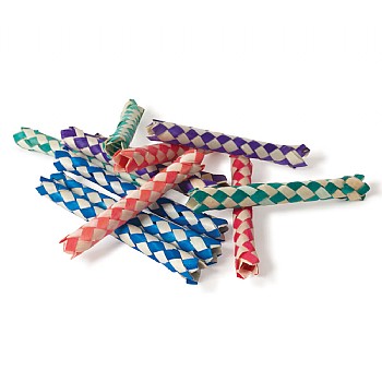 Woven Paper Sticks - Foot Toys for  Parrots  - Pack of 12