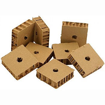 Chunky Corrugated Cardboard - Parrot Toy Parts - Pack of 8