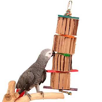 Shredding Tower Honeycomb Cardboard Parrot Toy - Large