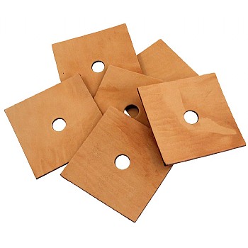 Pack of 6 Jumbo Leather Squares - Parrot Toy Making Parts