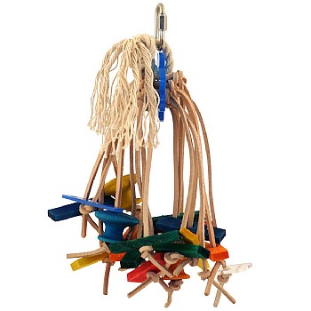 Spiddy - Medium - Multi Textured Parrot Chew Toy