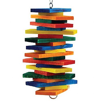 Accordion Chewable Wood Parrot Toy