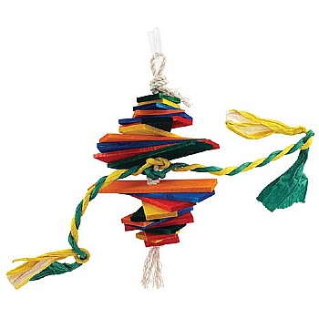 Popoff Wood & Rope Parrot Toy - Small