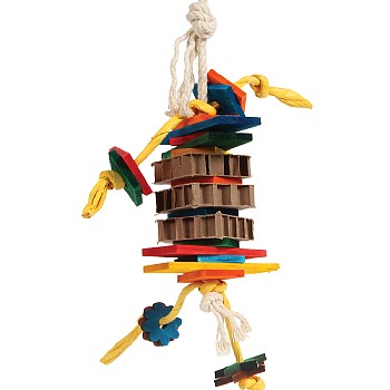 Zoo-Max Dynamite Wood & Rope Parrot Toy - Small