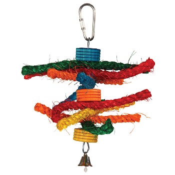 Tournicotti Wood & Rope Parrot Toy - Small