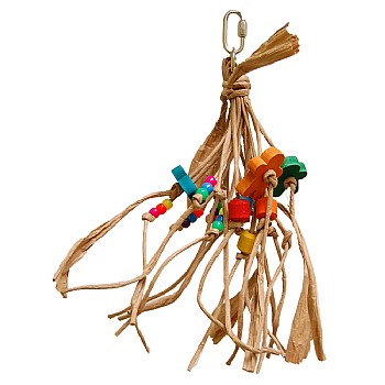 Shredding Legs Paper Rope Parrot Toy - Small
