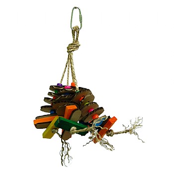 Timbo Cardboard & Wood Parrot Toy