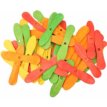Paradise_Toys Colourful Wood Ice Cream Sticks - Parrot Toy Parts - 50 Pack