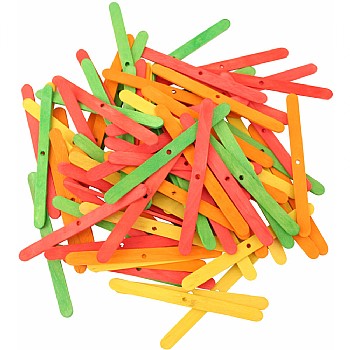 Paradise_Toys Coloured Wood Ice Lolly Sticks - Parrot Toy Parts - 100 Pack