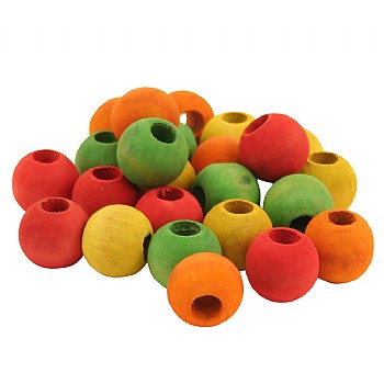 Colourful Wood Beads 3/4