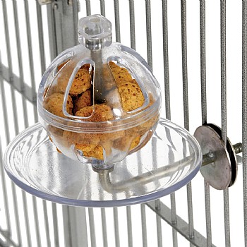 Buffet Ball with Cage Mount - Tough Foraging Parrot Toy