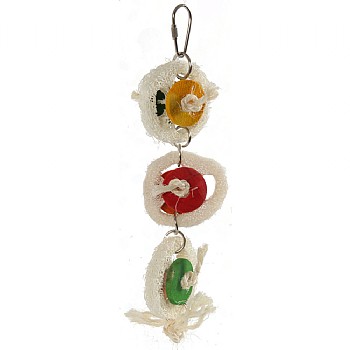 Paradise_Toys Loofa Side Stack Parrot Toy - Small