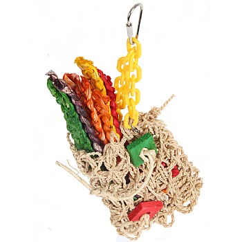 Paradise_Toys Crunchy Pouch of Straws Parrot Toy - Large