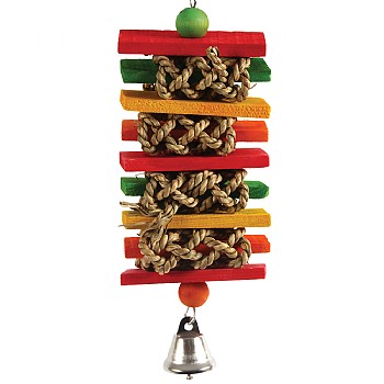 Woven Grass Slats Parrot Toy - Medium