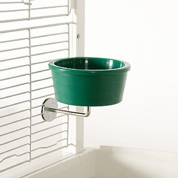 Parrot Feeding Bowl with Stainless Steel Holder Large