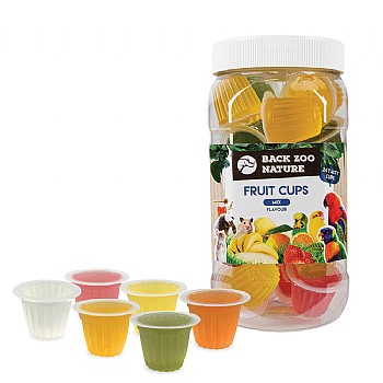 Tub of 24 Assorted Jelly Cups Parrot Treats