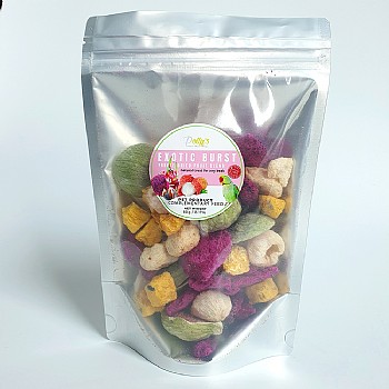Pollys_Natural Polly`s Exotic Burst Freeze Dried Fruit Mix for Parrots
