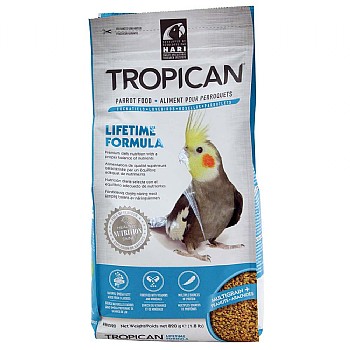 Hari Hagen Tropican Lifetime Formula 2mm Granules Small Parrot Food 820g