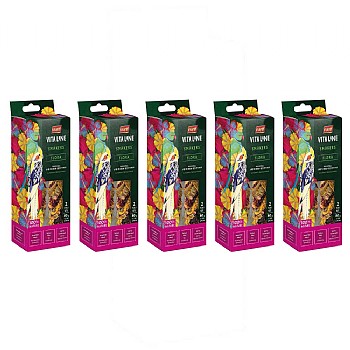 Vitapol Case of 5 Vitapol Vitaline Twinpack Smaker Small Parrot Treat Stick Floral