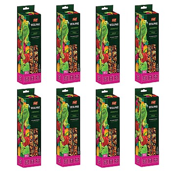 Vitapol Case of 8 Vitapol Vitaline Twinpack Smaker Parrot Treat Stick Vegetable