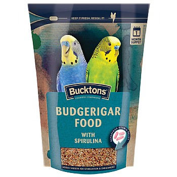 Bucktons Budgie Food with Spirulina 500g