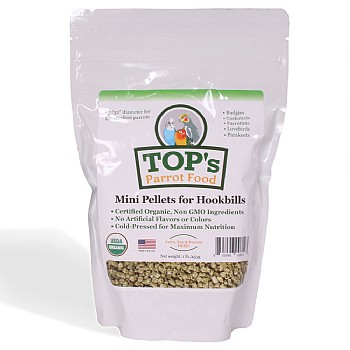 TOP`s Organic Parrot Food Mini Pellets 1lb