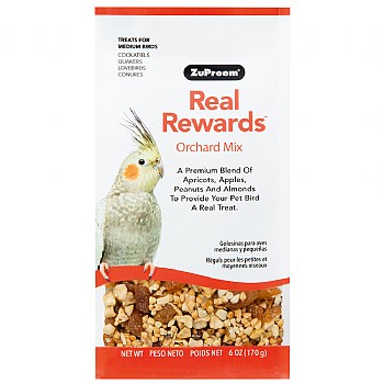 ZuPreem ZuPreem Real Rewards 6oz Orchard Mix Small Parrot Treat