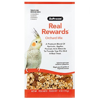 ZuPreem Real Rewards 6oz Orchard Mix Small Parrot Treat