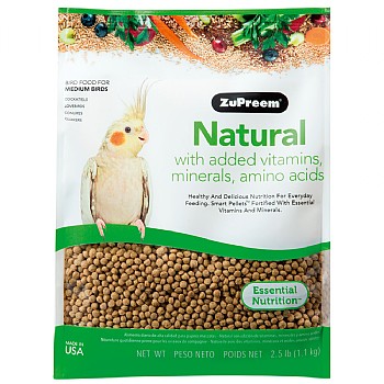 ZuPreem Natural Medium - Complete Food for Cockatiels