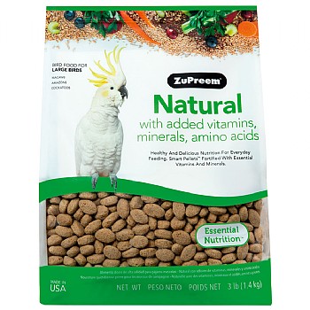 ZuPreem Natural Large - Complete Food for Large Parrots